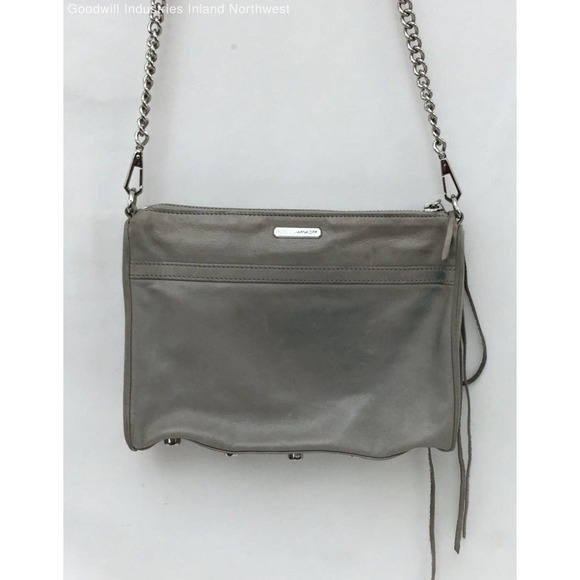 REBECCA MINKOFF BIG MAC Gray  leather / silver hardware   Crossbody/clutch purse - Picture 9 of 16